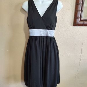 Black & Silver Black Tie Cocktail Chiffon Dress SZ 10 Medium Large  London Times